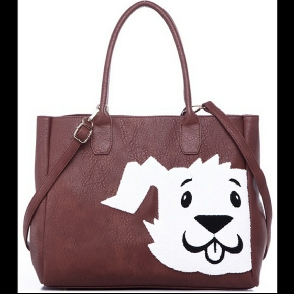 Pink Haley Handbags - Pink Haley Lucy Puppy Dog tote bag